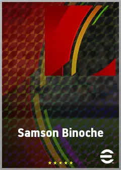 Samson Binoche eFootball 2026 player card, 75 OVR RWF