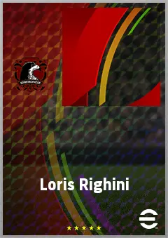 Loris Righini eFootball 2026 player card, 57 OVR RMF