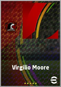 Virgilio Moore eFootball 2026 player card, 57 OVR LMF