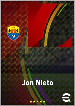 Jon Nieto eFootball 2026 player card, 60 OVR DMF