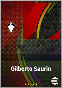 Gilberto Saurin eFootball 2026 player card, 57 OVR LMF