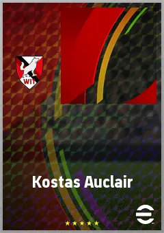 Kostas Auclair eFootball 2026 player card, 57 OVR LMF
