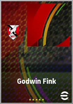 Godwin Fink eFootball 2026 player card, 58 OVR CMF