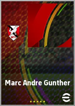 Marc Andre Gunther eFootball 2026 player card, 57 OVR RMF
