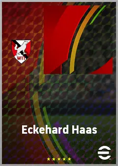 Eckehard Haas eFootball 2026 player card, 55 OVR LWF