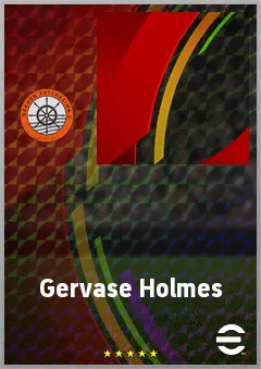 Gervase Holmes eFootball 2026 player card, 57 OVR LMF