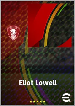 Eliot Lowell eFootball 2026 player card, 57 OVR LMF
