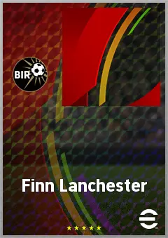 Finn Lanchester eFootball 2026 player card, 70 OVR LWF