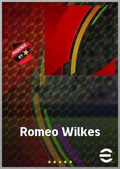 Romeo Wilkes eFootball 2026 player card, 66 OVR RB