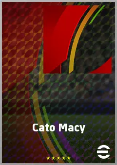 Cato Macy eFootball 2026 player card, 71 OVR CF