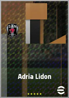 Adria Lidon eFootball 2026 player card, 68 OVR LWF