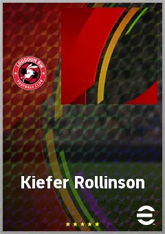 Kiefer Rollinson eFootball 2026 player card, 70 OVR CF