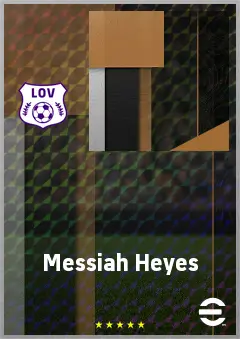 Messiah Heyes eFootball 2026 player card, 68 OVR GK
