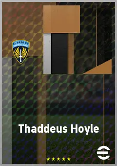 Thaddeus Hoyle eFootball 2026 player card, 68 OVR CF