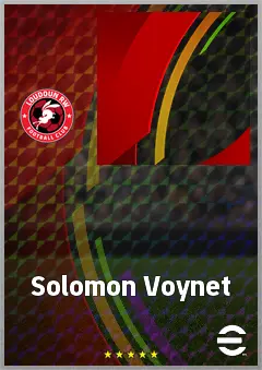 Solomon Voynet eFootball 2026 player card, 65 OVR CB