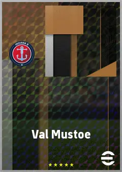 Val Mustoe eFootball 2026 player card, 71 OVR CMF