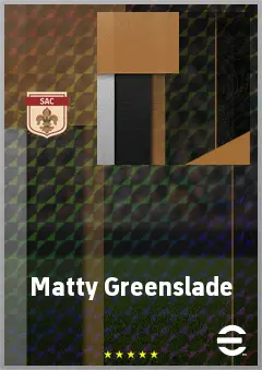 Matty Greenslade eFootball 2026 player card, 68 OVR AMF
