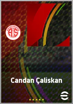 Candan Çaliskan eFootball 2026 player card, 58 OVR CMF