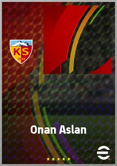 Onan Aslan eFootball 2026 player card, 60 OVR DMF