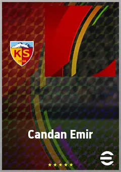 Candan Emir eFootball 2026 player card, 55 OVR RWF