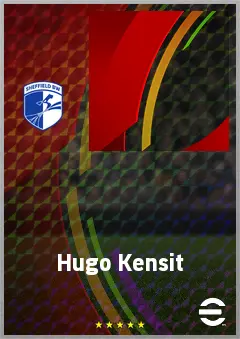 Hugo Kensit eFootball 2026 player card, 57 OVR AMF