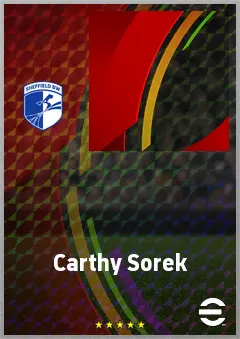 Carthy Sorek eFootball 2026 player card, 57 OVR LMF