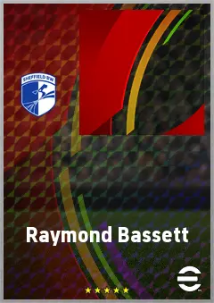 Raymond Bassett eFootball 2026 player card, 55 OVR RWF
