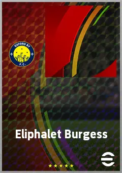 Eliphalet Burgess eFootball 2026 player card, 57 OVR RMF