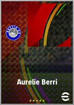 Aurelie Berri eFootball 2026 player card, 58 OVR CMF