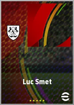 Luc Smet eFootball 2026 player card, 55 OVR RWF