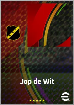 Jop de Wit eFootball 2026 player card, 55 OVR LB