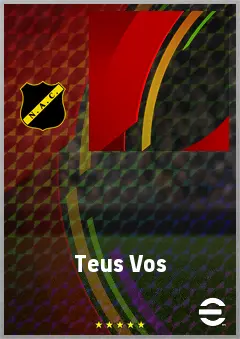 Teus Vos eFootball 2026 player card, 60 OVR DMF