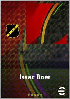 Issac Boer eFootball 2026 player card, 55 OVR LWF