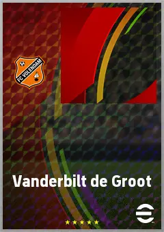 Vanderbilt de Groot eFootball 2026 player card, 55 OVR CF