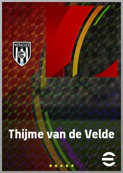 Thijme van de Velde eFootball 2026 player card, 57 OVR RMF