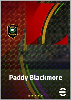 Paddy Blackmore eFootball 2026 player card, 57 OVR RMF