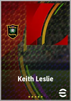Keith Leslie eFootball 2026 player card, 55 OVR CF