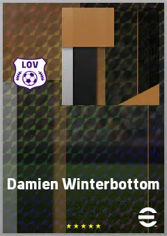 Damien Winterbottom eFootball 2026 player card, 68 OVR CF