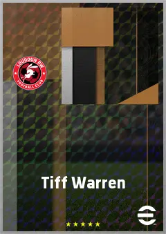 Tiff Warren eFootball 2026 player card, 68 OVR CF