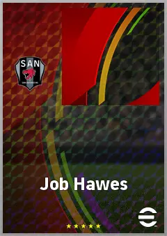 Job Hawes eFootball 2026 player card, 67 OVR CB