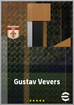 Gustav Vevers eFootball 2026 player card, 68 OVR LMF