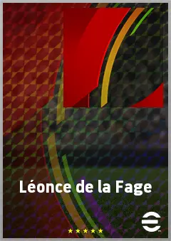 Léonce de la Fage eFootball 2026 player card, 74 OVR RWF