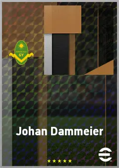 Johan Dammeier eFootball 2026 player card, 69 OVR DMF