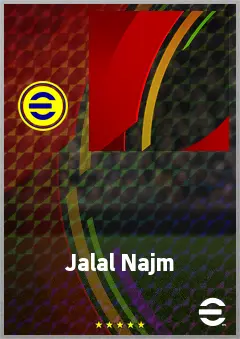 Jalal Najm eFootball 2026 player card, 57 OVR RMF