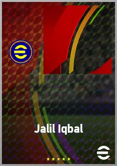 Jalil Iqbal eFootball 2026 player card, 55 OVR CF