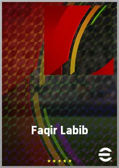 Faqir Labib eFootball 2026 player card, 66 OVR RWF