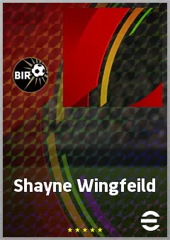 Shayne Wingfeild eFootball 2026 player card, 63 OVR RB
