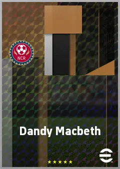 Dandy Macbeth eFootball 2026 player card, 52 OVR LWF