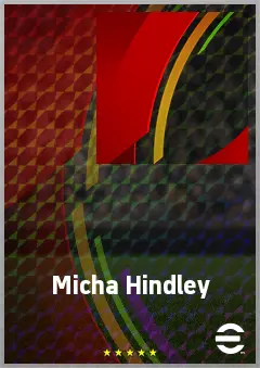 Micha Hindley eFootball 2026 player card, 65 OVR LMF