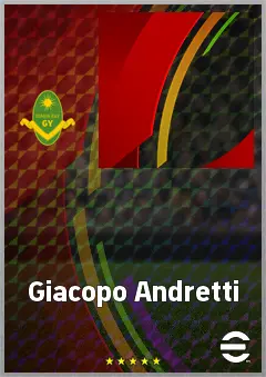 Giacopo Andretti eFootball 2026 player card, 69 OVR CMF